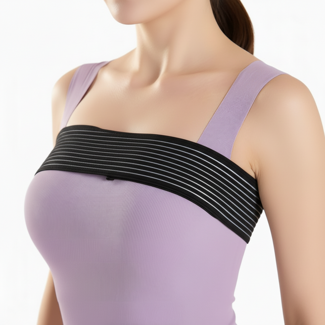 라운듀 스포츠 고정압박 가슴윗밴드, 블랙, 1개