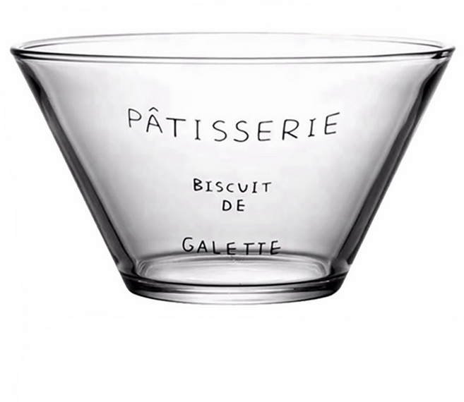 Homely Zakka 清新晨光法文沙拉碗, 透明色, 1個