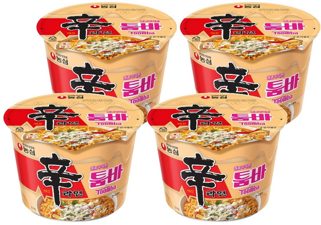 신라면 툼바 큰사발면 113g, 4개
