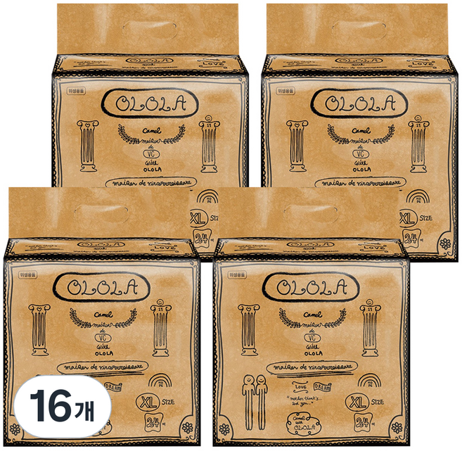 OLOLA 아동용 카멜기저귀 팬티형, 특대형(XL), 384매