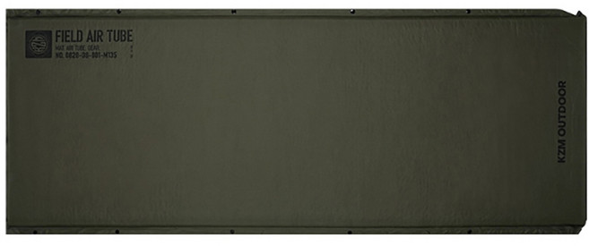 KZM OUTDOOR 自動充氣單人床墊, 軍綠色