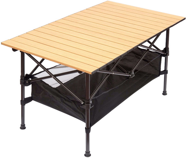 아웃도어포레스트 디럭스 롤 캠핑 테이블, 네츄럴 우드