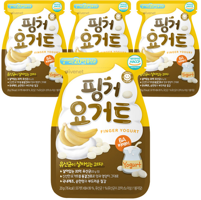아이배냇 핑거 요거트, 20g, 4개, 바나나