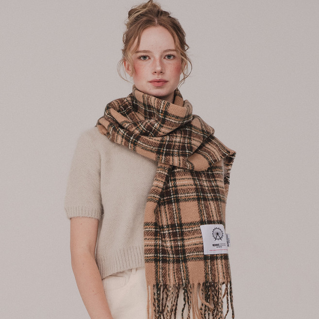 미치코런던 켈시 체크 머플러 목도리