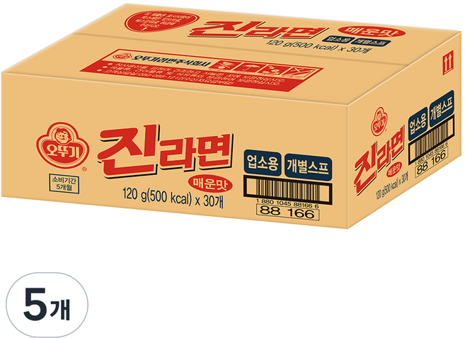 오뚜기 진라면 매운맛 업소용 120g, 150개