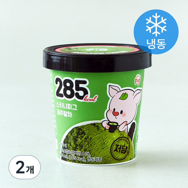 스키니피그 제주말차 컵 아이스밀크 (냉동), 2개, 1개입, 474ml