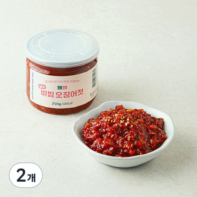 웰웰 실속 비빔 오징어젓, 250g, 2개