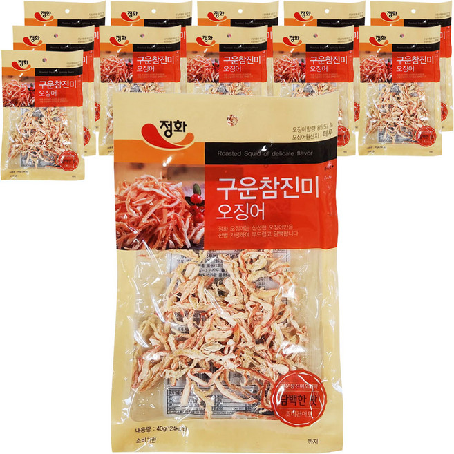 정화식품 구운참진미 오징어, 40g, 12개