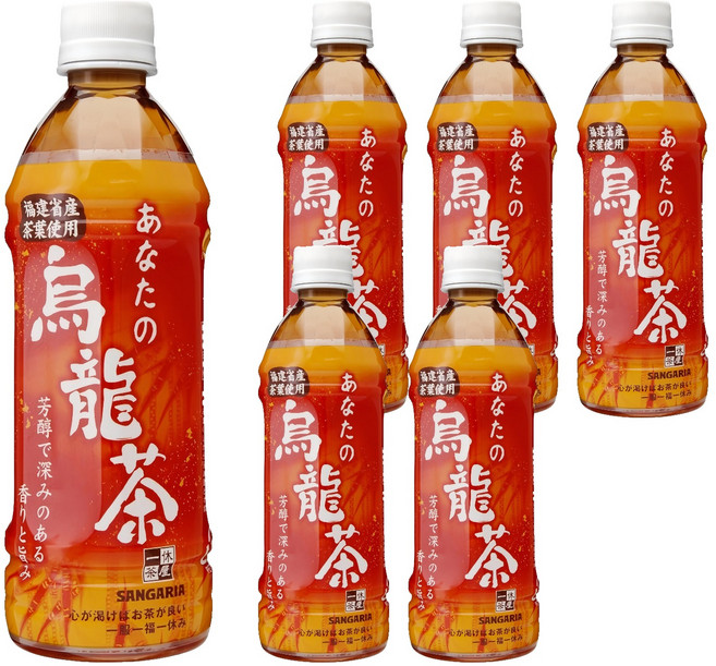 SANGARIA 烏龍茶飲料, 500ml, 6個