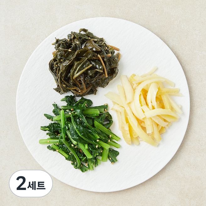 식탁위의사계 비빔밥용 삼색나물2 열무 + 도라지 + 건취 세트 200g, 2세트