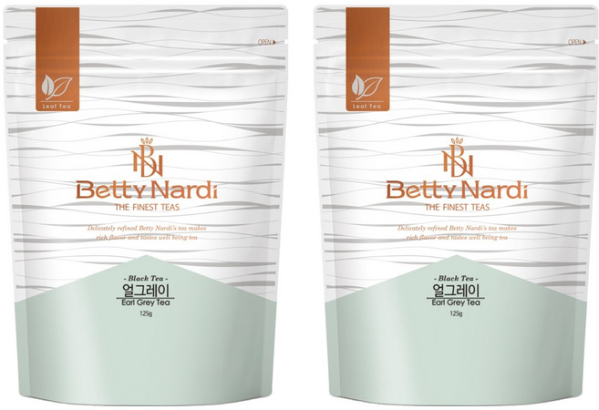 베티나르디 얼그레이 지퍼백, 125g, 2개, 1개입