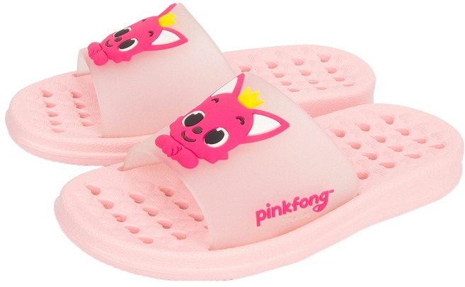 알파슈 핑크퐁 아동 입체욕실화, 핑크, 1개