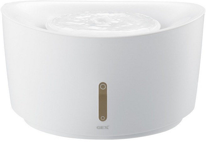 GEX 愛犬視窗型進階板飲水器 低水位自動停止 2.5L 26.5 x 22 x 14.5cm USB電源線長1.2m, 白色, 1盒
