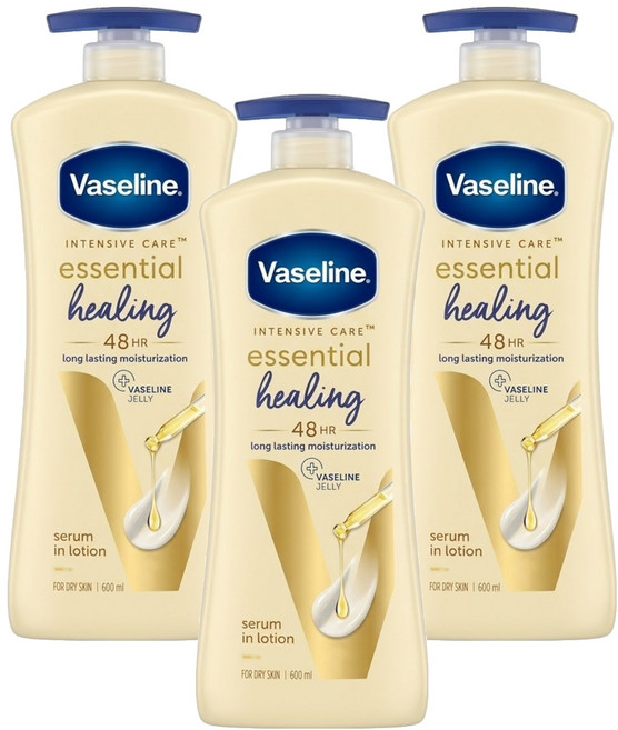 Vaseline 凡士林 全效滋潤乳液, 600ml, 3瓶
