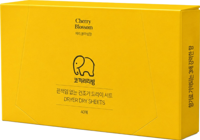 코끼리리빙 퍼퓸 드라이 건조기 시트 섬유유연제 블라썸 본품, 1개, 40개입