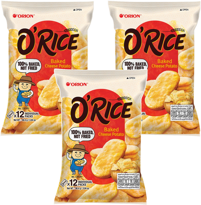 ORION 好麗友 O'RICE米餅 起司馬鈴薯口味, 86.4g, 3個