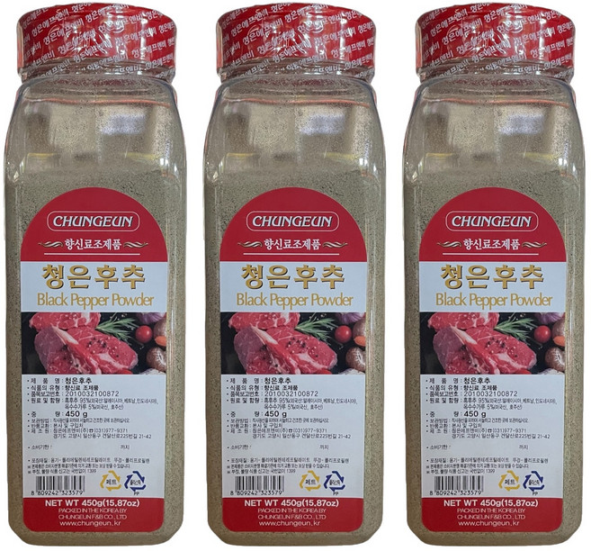 청은에프엔비 청은후추, 450g, 3개
