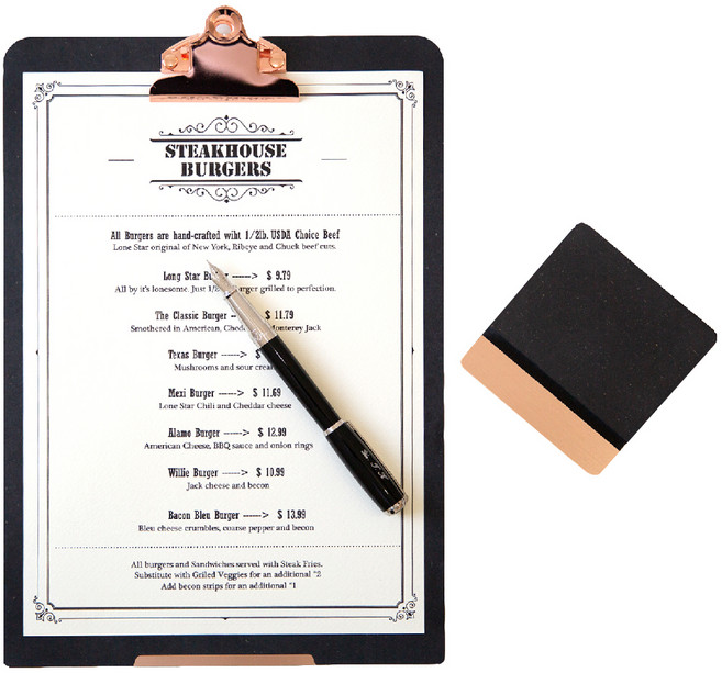 모로 에코 클립보드 세로형 A4 + 받침대, 블랙 + 로즈, 1세트