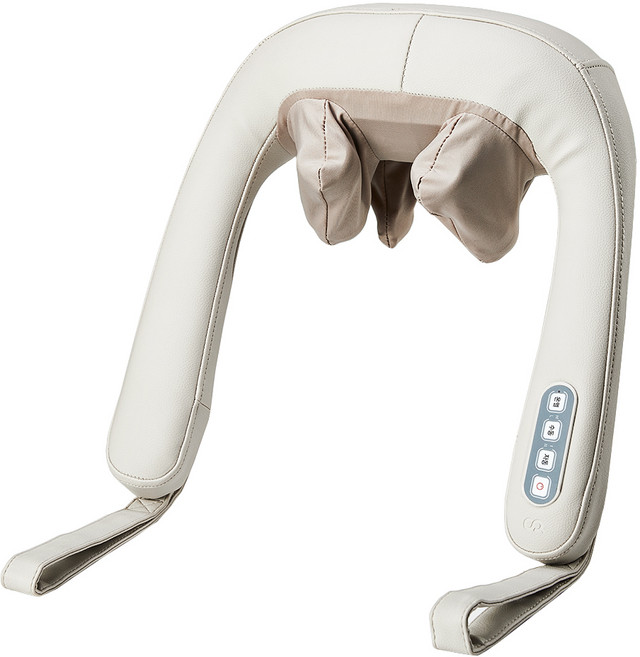 오아 무선 넥앤숄더 온열 목 어깨안마기, OA-MA012, 아이보리 + 소프트브라운