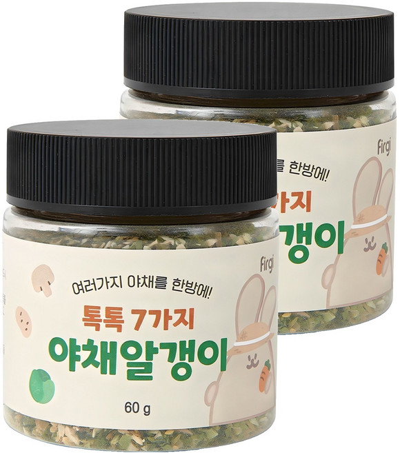 퍼기 톡톡 7가지 야채알갱이 이유식재료, 60g, 2개