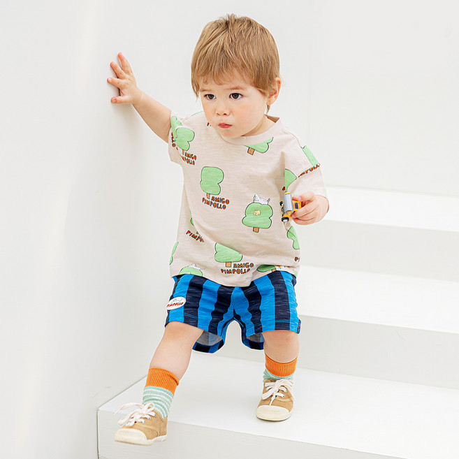 삠뽀요 아동용 통기성 치치클라우드 상하의 세트 OLECE15