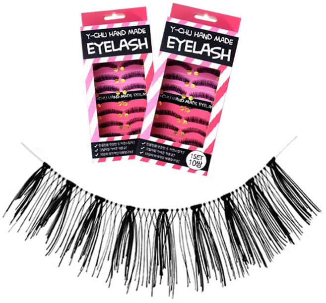 와이츄 핸드메이드 아이래쉬 인조속눈썹 10p 세트, NO 810(볼륨 투명), 2세트