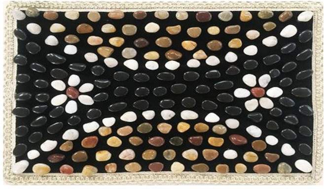 에코벨 자갈 지압 돌매트 꽃길 40 x 60 cm, 혼합색상, 1개