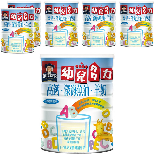 QUAKER 桂格 幼兒多力羊奶 1~7歲, 1.35kg, 6罐