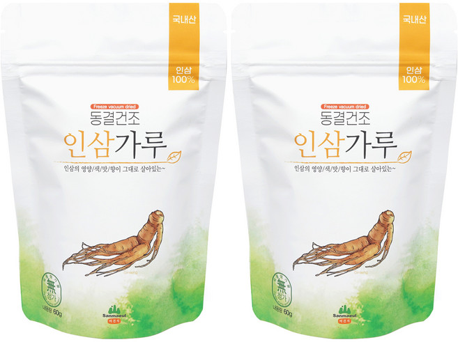 산마을 인삼가루, 60g, 2개