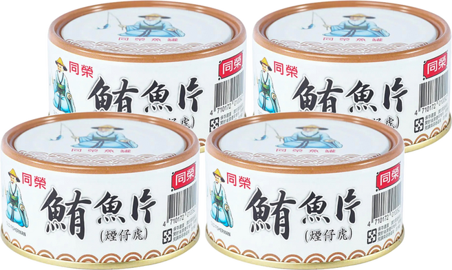 同榮 鮪魚片 煙仔虎, 180g, 4罐