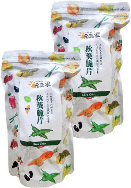 元氣家 秋葵脆片, 100g, 2包