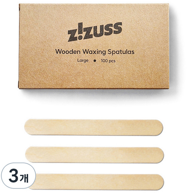 지저쓰 왁싱 우드 스파츌라 대 100p, 3개