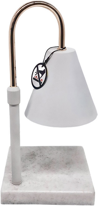 香薰融蠟燈 大理石款 白色 1.5kg - 無火香氛 可調亮度 安全融蠟