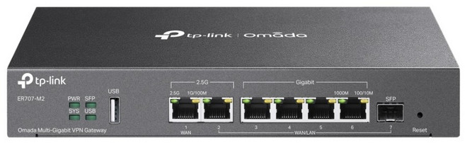tp-link Omada Multi-Gigabit VPN 路由器, ER707-M2, 1台
