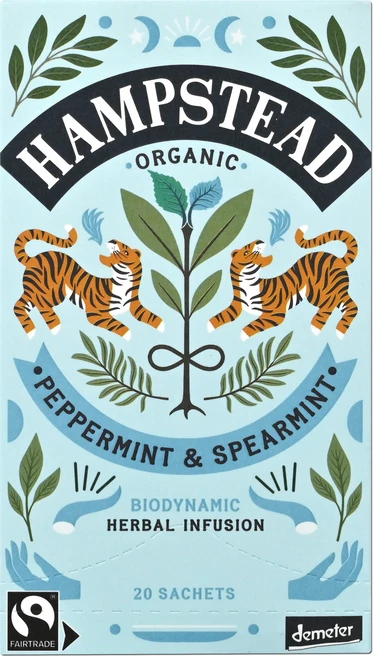 햄스테드 페퍼민트 앤 스피어민트, 1.5g, 20개입, 1개 - 쿠팡