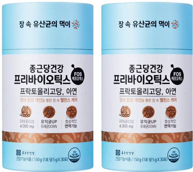 종근당건강 프리바이오틱스 에프오에스, 30회분, 2개