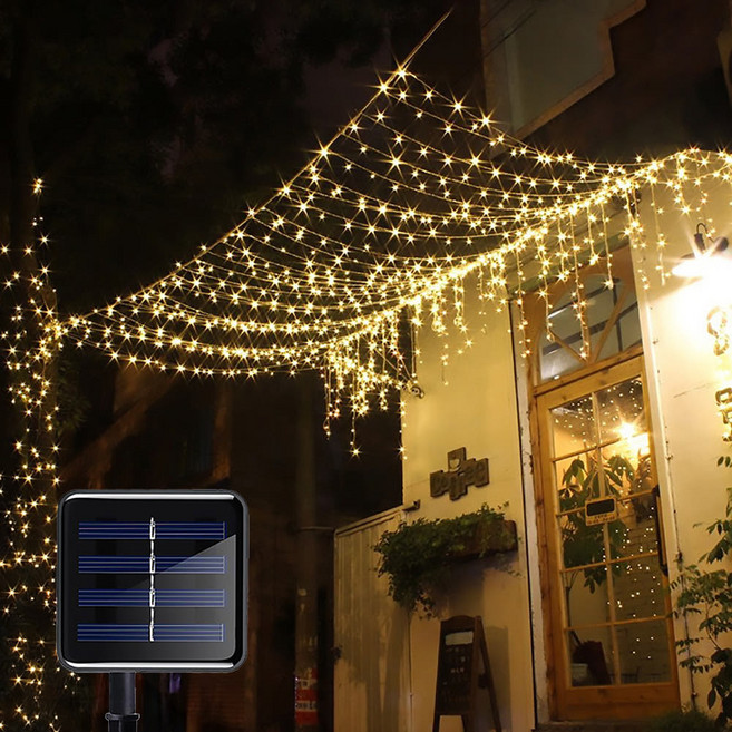 레나에너지 태양광 줄 조명 은하수 야외 정원등 200구 22m, (웜화이트)22M 200구, 웜화이트