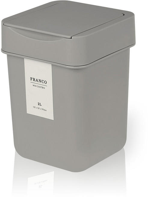 프랑코홈 미니 휴지통 2L, GRAY