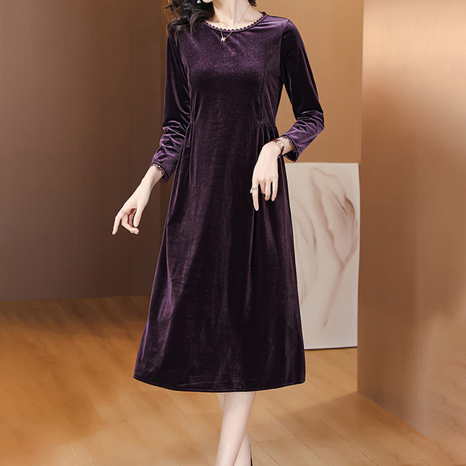포플러앤씨 헤시넌 벨벳 원피스 빅사이즈 포함