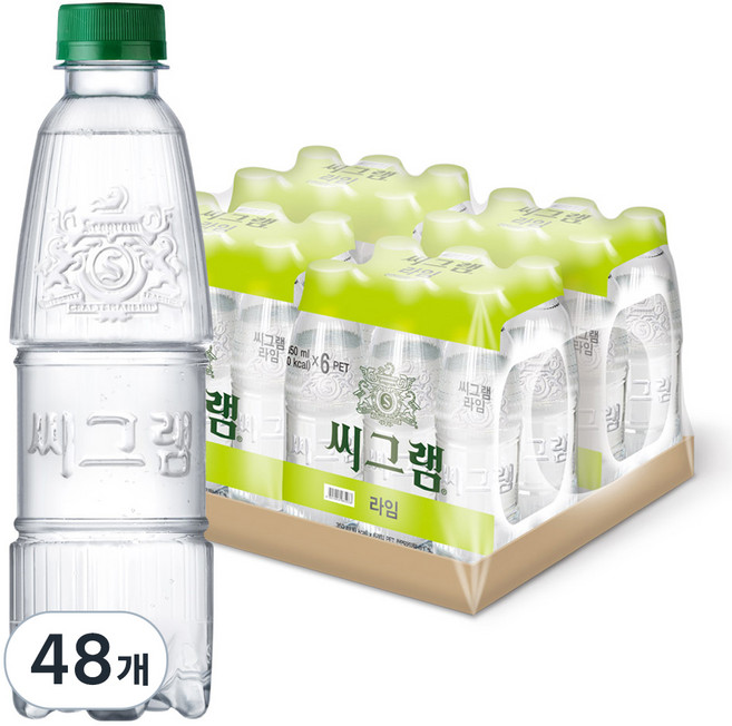 씨그램 라임 무라벨, 350ml, 48개