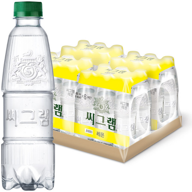씨그램 레몬 무라벨, 350ml, 24개