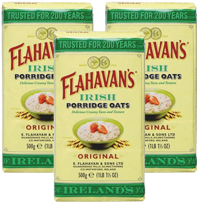 플라하반 포리지 오트밀, 500g, 3개