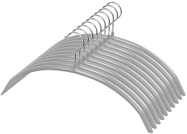코멧 홈 논슬립 라운드 옷걸이, 그레이, 10개