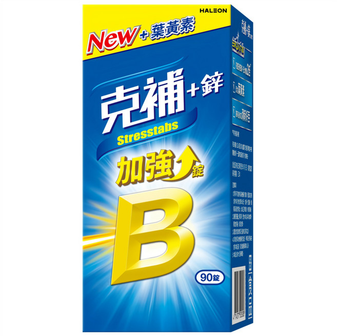克補 B群 + 鋅加強錠, 1個, 90顆