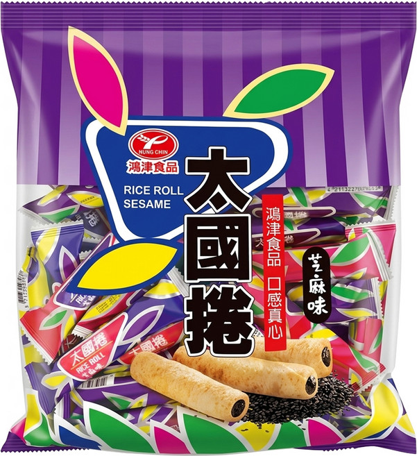 鴻津 太國捲 芝麻味, 350g, 1袋