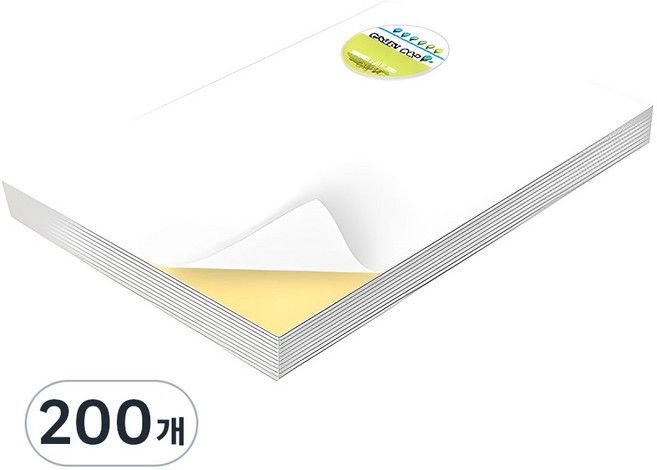 그린카피 잉크젯 레이저 A4 라벨지, 1칸, 200개