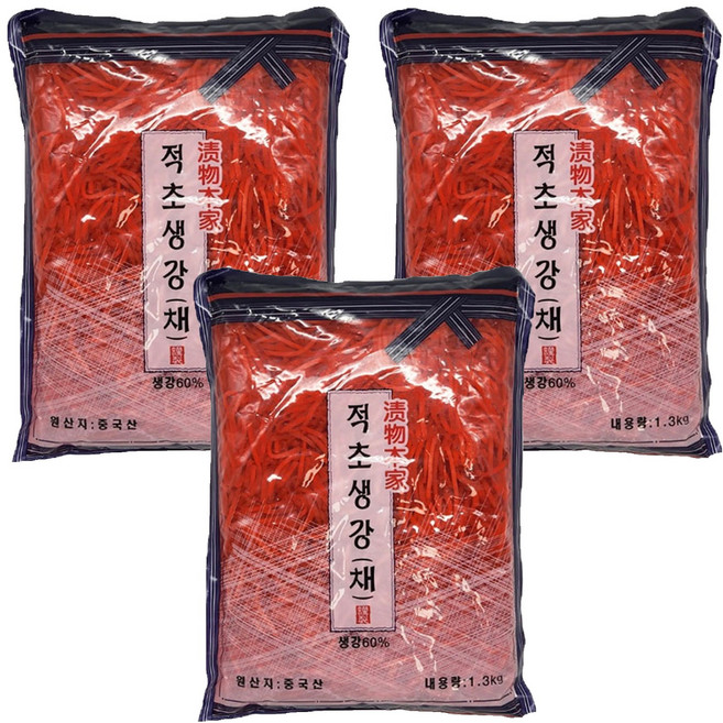 토호식품 적초생강 채, 3개, 1.3kg