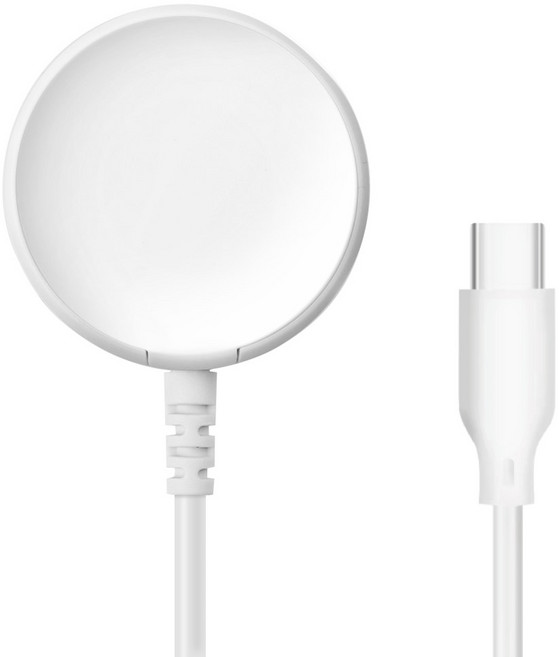 홈플래닛 C타입 무선충전기 1m (삼성 갤럭시워치 7 6 5 Pro 4 클래식 3 액티브 2 1 호환), 화이트, 1개