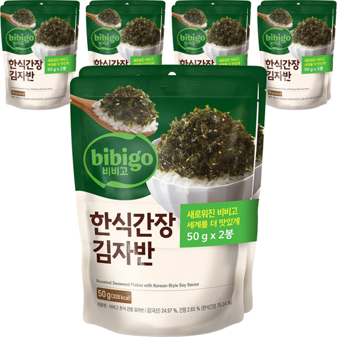 비비고 한식간장김자반, 50g, 10개