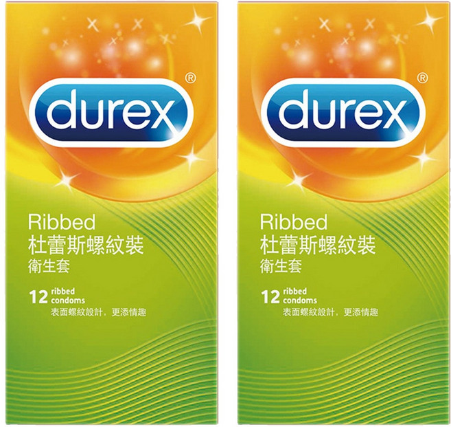 durex 杜蕾斯 螺紋裝衛生套 闊度53mm, 12個, 2盒